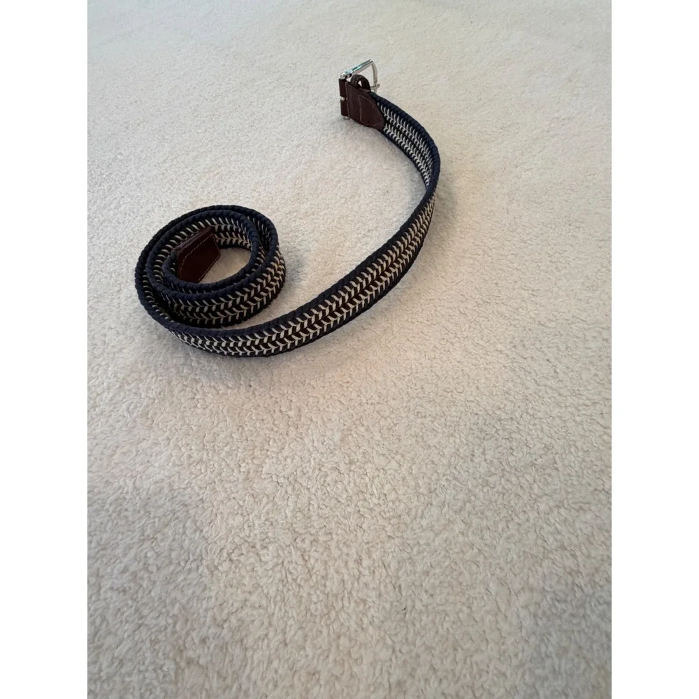 Alero Sport 36 M/L The Joe Woven Belt Braided Leather Trim Made in Italy $126